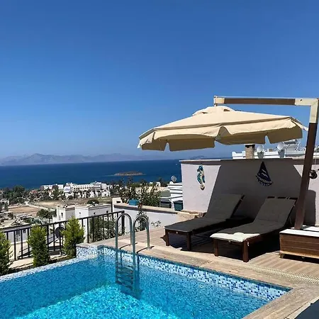 Vila Bodrum Kadikalesi Oezel Havuzlu 5+1 Kiralik Villa *